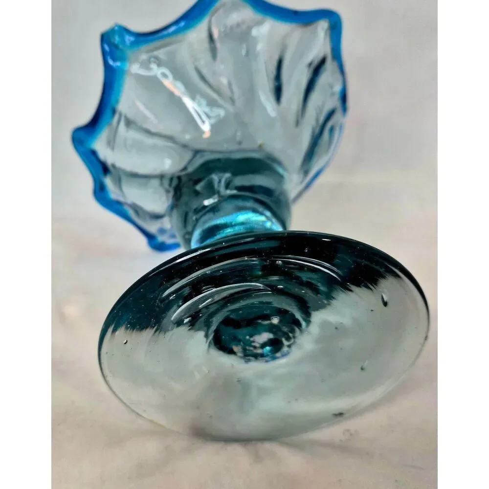 Blue compote bowl